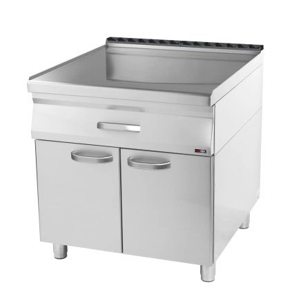 Pracovní plocha 80x83 - 1x zásuvka 2x GN 1/1, 2x dveře | REDFOX - PP 90/80 D