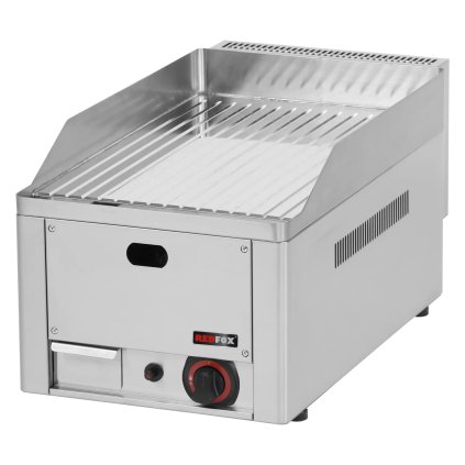 Grilovací deska 32x48 plynová chromovaná rýhovaná stolní | REDFOX - FTRC 30 G