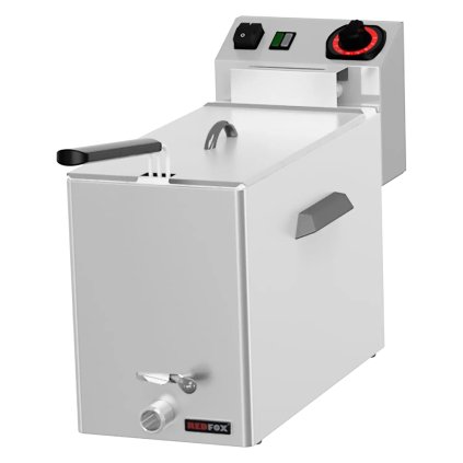 Fritéza na ryby elektrická 0,43 kW/l, 8 l stolní s výpustí 230 V | REDFOX - FE 08 V
