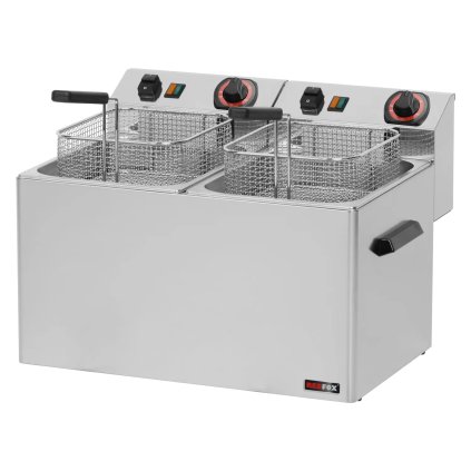 Fritéza elektrická dvojitá 0,38 kW/l, 8+8 l stolní 230 V | REDFOX - FE 77