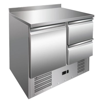 Stůl chladicí 1x dveře, 1x2 zásuvky, salátový | REDFOX - MTZ 902