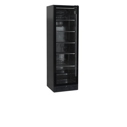 Chladicí skříň prosklené dveře, černá | TEFCOLD SCU 1425 frameless