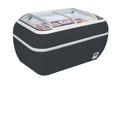 Kombinovaný chladicí/mrazicí ostrov antracit | TEFCOLD Twin HEAD-A-CF