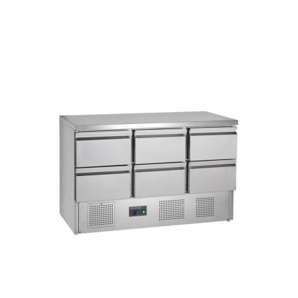 Saladeta 6 zásuvek nerez | TEFCOLD GS365ST/6 Drawers