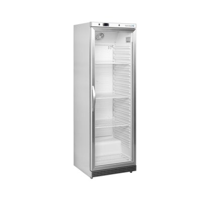 Chladicí skříň prosklené dveře, nerez opláštění | TEFCOLD UR 400 SG