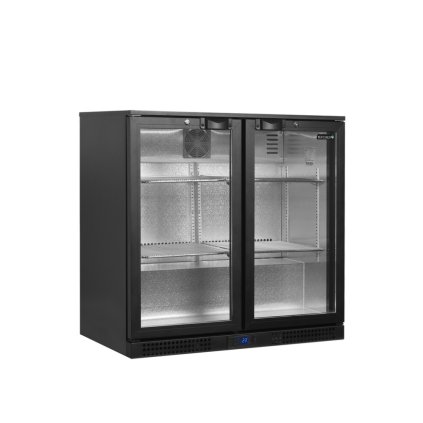 Minibar prosklené křídlové dveře, černá | TEFCOLD BA26H