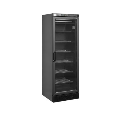 Mrazicí skříň prosklené dveře, černá | TEFCOLD UFSC371G Black