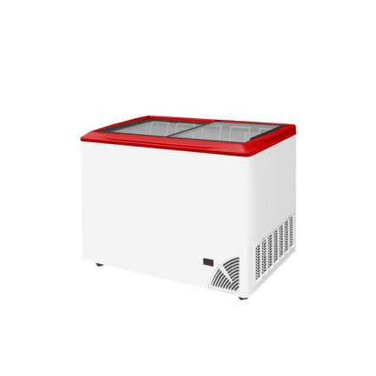 Pultová mraznička prosklené rovné víko | ARO 401/2 Red Edge