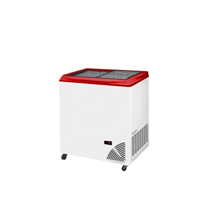 Pultová mraznička prosklené rovné víko | ARO 201/2 Red Edge