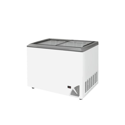 Pultová mraznička prosklené rovné víko | ARO 401/2 Grey Edge