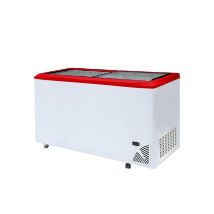 Pultová mraznička prosklené rovné víko | ARO 601/2 Red Edge