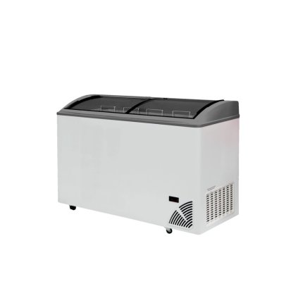 Pultová mraznička prosklené oblé víko | ARO 506/2 Grey Edge