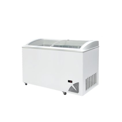 Pultová mraznička prosklené oblé víko | ARO 506/2 White Edge