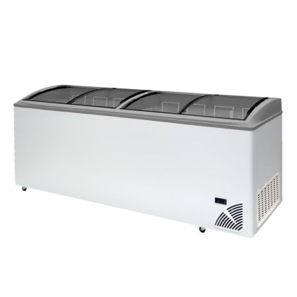 Pultová mraznička prosklené oblé víko | ARO 706/2 Grey Edge