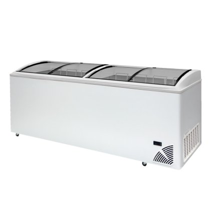 Pultová mraznička prosklené oblé víko | ARO 706/2 White Edge