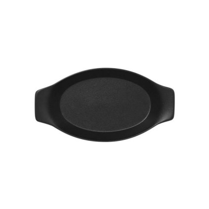 RAK Talíř oválný s rukojetí 20 cl, černá | RAK Porcelain, NFOPOD20BK-12