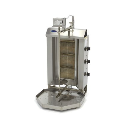 Plynový gril na kebab - 3 hořáky - 30 kg masa | Maxima, 9370225