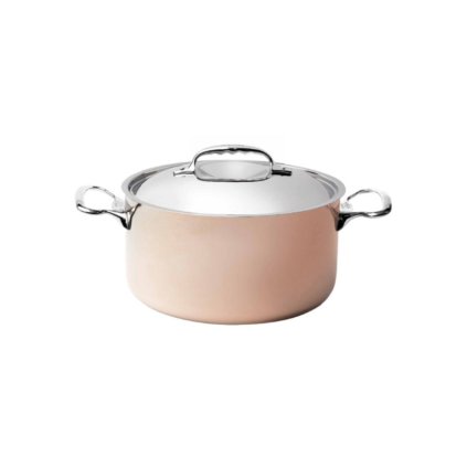 Prima Matera hrnec měděný vysoký 7,5 l, pr. 24 cm, výška 16,5 cm| de Buyer, D-6243-24