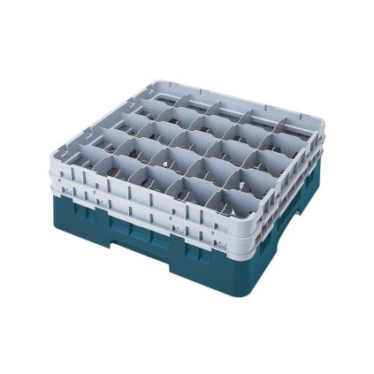 Koš Camrack 25 pozic, výška sklenice 30 cm - Tyrkysová| TOM, R-25S1114-414