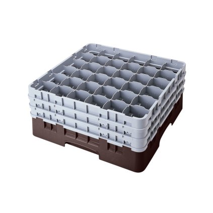 Koš Camrack 36 pozic, výška sklenice 25,8 cm - Hnědá| TOM, R-36S958-167