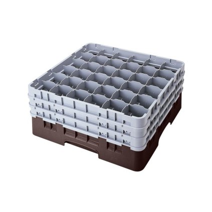 Koš Camrack 36 pozic, výška sklenice 32 cm - Hnědá| TOM, R-36S1214-167