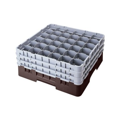 Koš Camrack 36 pozic, výška sklenice 9 cm - Hnědá| TOM, R-36S318-167