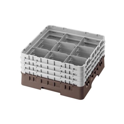 Koš Camrack 9 pozic, výška sklenice 13,2 cm - Hnědá| TOM, R-9S434-167