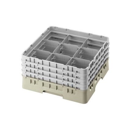 Koš Camrack 9 pozic, výška sklenice 21,6 cm - Béžová| TOM, R-9S800-184