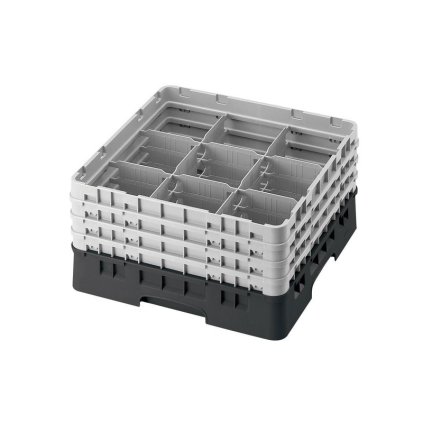 Koš Camrack 9 pozic, výška sklenice 21,6 cm - Černá| TOM, R-9S800-110