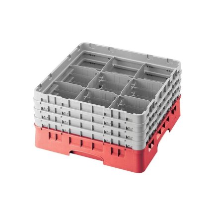 Koš Camrack 9 pozic, výška sklenice 25,8 cm - Červená| TOM, R-9S958-163