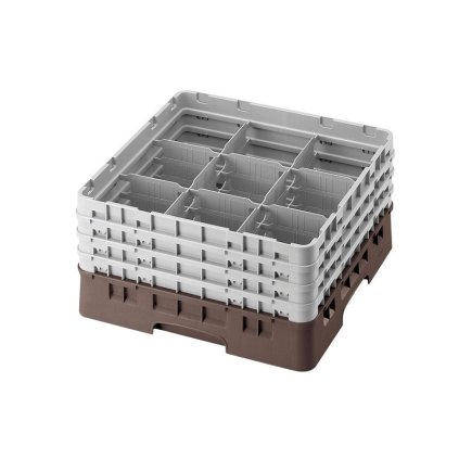 Koš Camrack 9 pozic, výška sklenice 25,8 cm - Hnědá| TOM, R-9S958-167