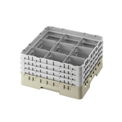 Koš Camrack 9 pozic, výška sklenice 30 cm - Béžová| TOM, R-9S1114-184