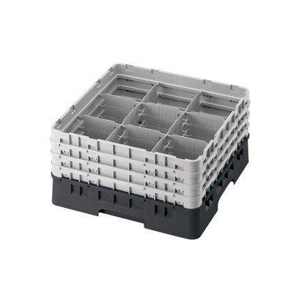 Koš Camrack 9 pozic, výška sklenice 30 cm - Černá| TOM, R-9S1114-110