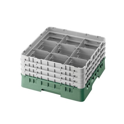 Koš Camrack 9 pozic, výška sklenice 30 cm - Zelená| TOM, R-9S1114-119