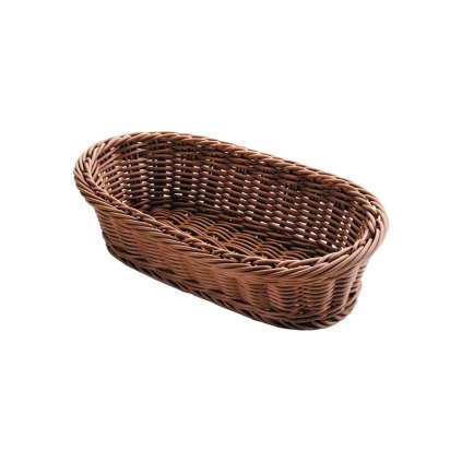 Košík na pečivo polypropylenový oválný 28 × 16 cm, tmavý| TOM, E-63882