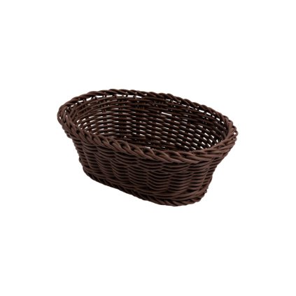 Košík oválný polyratan 25 × 17 cm, tmavý| TOM, T-2002-061