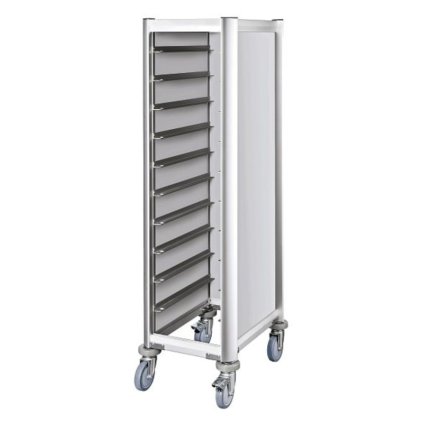 Vozík na tácy 51,5 × 47,5 × 165 cm, 10 pozic, šedý| TOM, A-195-6