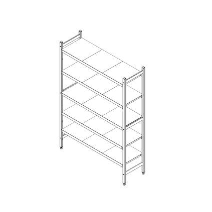 32340 regalovy system 1854 x 400 mm 5 polic