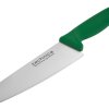 Šéfkuchařský nůž HACCP 340 mm, zelený, široká hladká čepel | TECHNICA, Silver Line