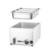 Sada Ranger: Bain-marie s vypouštěcím kohoutkem + 3x GN 1/3 s víkem, HENDI, GN 1/1, 230V/1000W, 605x332x(H)242mm