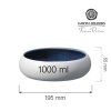 Miska 1 l 195 mm biala niebieska FINE DINE Goro 758554
