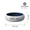 Miska 0 65 l 165 mm biala niebieska FINE DINE Goro 758561