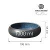 Miska 1 l 195 mm brazowa niebieska FINE DINE Goro 758599
