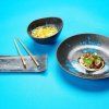 Spodek 160 mm czarny niebieski FINE DINE Flora 759060