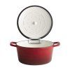 Garnek zeliwny 4 l czerwony APS 5 Stars 761924