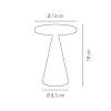 Lampa stolowa 130x180 mm biala APS Cone 775288