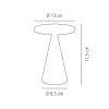 Lampa stolowa 130x115 mm biala APS Cone Mini 775306