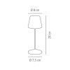 Lampa stolowa 80x200 mm biala APS Merle Micro 775372