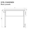 Stůl s jednokomorovou mycí vanou 1000x700x850 mm | STALGAST, 981337100