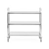Vozík číšnícký 3-policový úchyt s hranatým profilem 900x500x950 mm | TECHNICA, Silver Line
